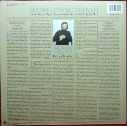 Sonata No.23, Op.57 "Appassionata" / Sonata No.7, Op.10, No.3 LP (US 1985):Ludwig van Beethoven - Image 2