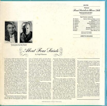 Four Saints In Three Acts LP (US 1964):Virgil Thomson - Image 2