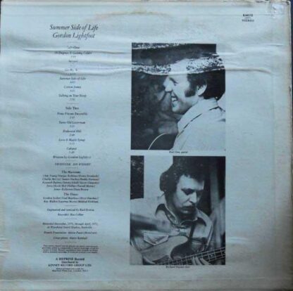 Summer Side Of Life LP (UK 1971):Gordon Lightfoot - Image 2