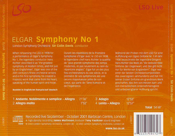 Sir Edward Elgar - Sir Colin Davis, London Symphony Orchestra-1