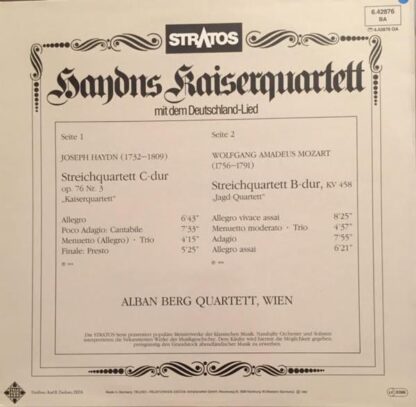 Haydns Kaiserquartett LP (GER 1982):Joseph Haydn - Image 2