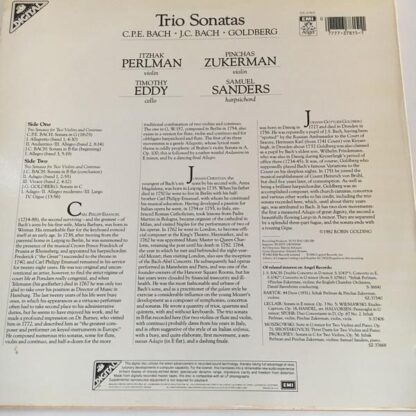 Trio Sonatas LP (US 1982):Carl Philipp Emanuel Bach - Image 2