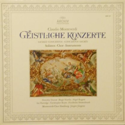 Geistliche Konzerte = Sacred Concertos LP (GER 1979):Claudio Monteverdi