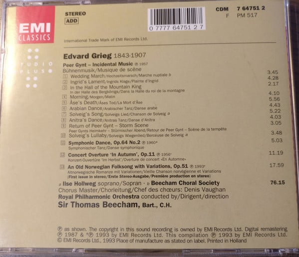 Edvard Grieg - Sir Thomas Beecham, Royal Philharmonic Orchestra-1