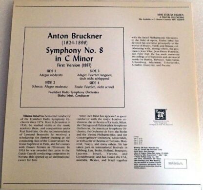 Symphony No. 8 In C Minor - First Version 2xLP (US 1987):Anton Bruckner - Image 2