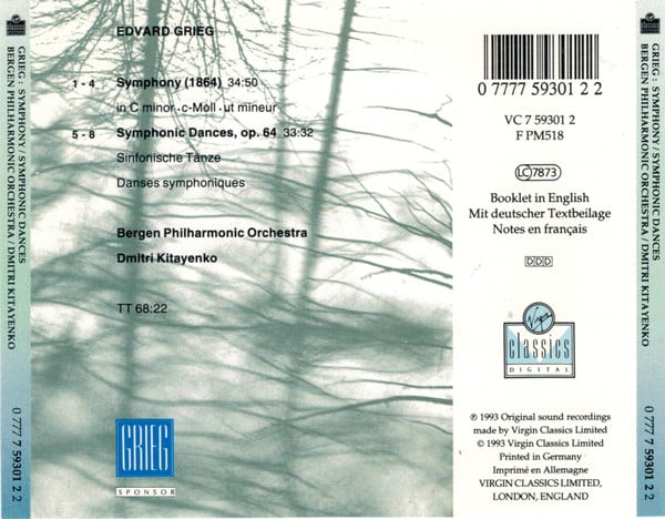 Edvard Grieg, Bergen Filharmoniske Orkester, Dimitrij Kitaenko-1