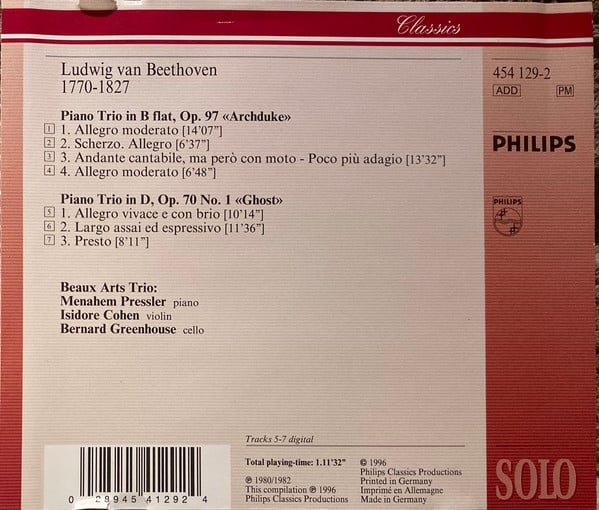 Beaux Arts Trio, Ludwig van Beethoven-1