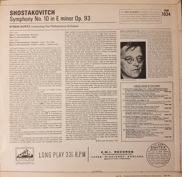 Dmitri Shostakovich / Efrem Kurtz / Philharmonia Orchestra-1
