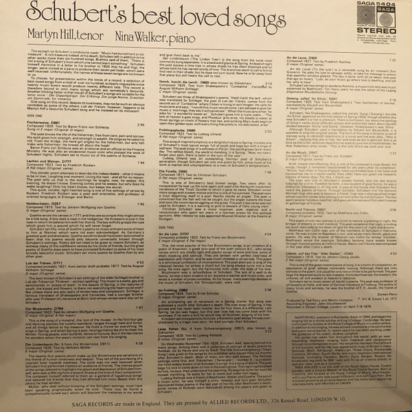 Martyn Hill, Nina Walker, Franz Schubert-1