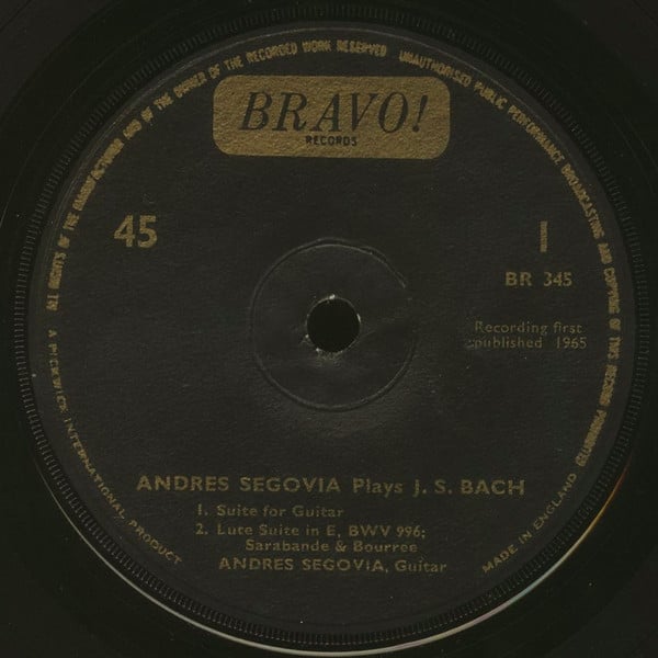 Andrés Segovia / Johann Sebastian Bach-2