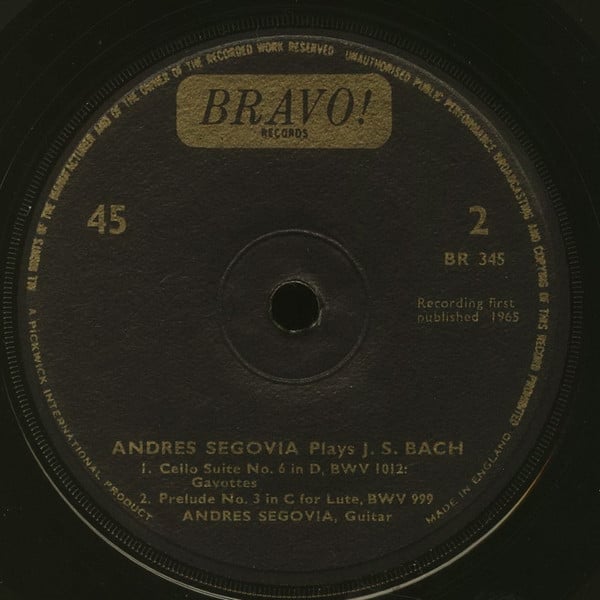 Andrés Segovia / Johann Sebastian Bach-3