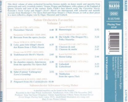 Salon Orchestra Favorites III CD:Salonorchester Schwanen - Image 2