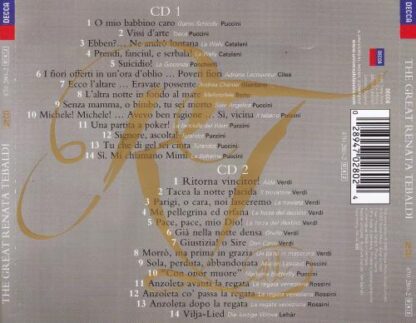 The Great Renata Tebaldi 2xCD:Renata Tebaldi - Image 2