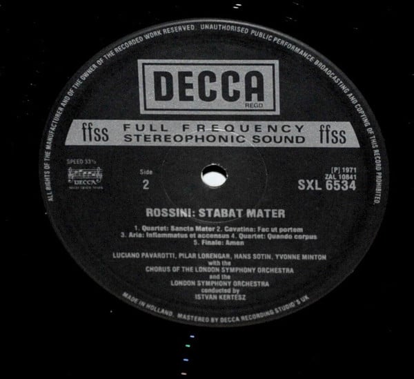 Gioacchino Rossini - Pilar Lorengar, Yvonne Minton, Luciano Pavarotti, Hans Sotin, London Symphony Orchestra And London Symphony Chorus, István Kertész-4