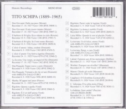 Lebendige Vergangenheit - Tito Schipa CD:Tito Schipa - Image 2