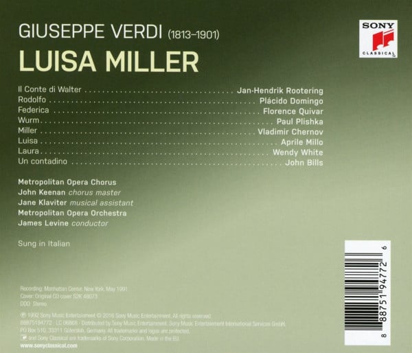 Giuseppe Verdi - Aprile Millo • Placido Domingo • Vladimir Chernov • Florence Quivar • Paul Plishka • Jan-Hendrik Rootering • The Metropolitan Opera House Orchestra And Metropolitan Opera Chorus • James Levine (2)-1