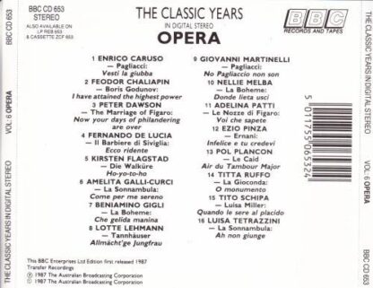 Opera 1904 to 1935 CD:Various - Image 2