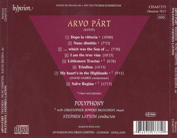 Arvo Pärt - Polyphony, Stephen Layton-2