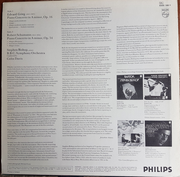 Edvard Grieg, Robert Schumann, Stephen Bishop (3), BBC Symphony Orchestra, Sir Colin Davis-2