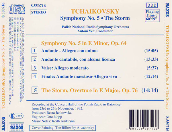 Pyotr Ilyich Tchaikovsky, Polish National Radio Symphony Orchestra, Antoni Wit-1