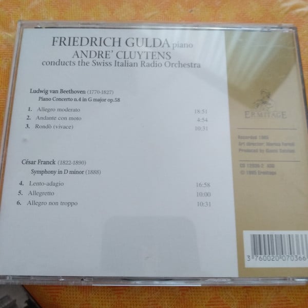 Ludwig van Beethoven, César Franck, Friedrich Gulda, André Cluytens, Orchestra Della Radio Televisione Della Svizzera Italiana-2