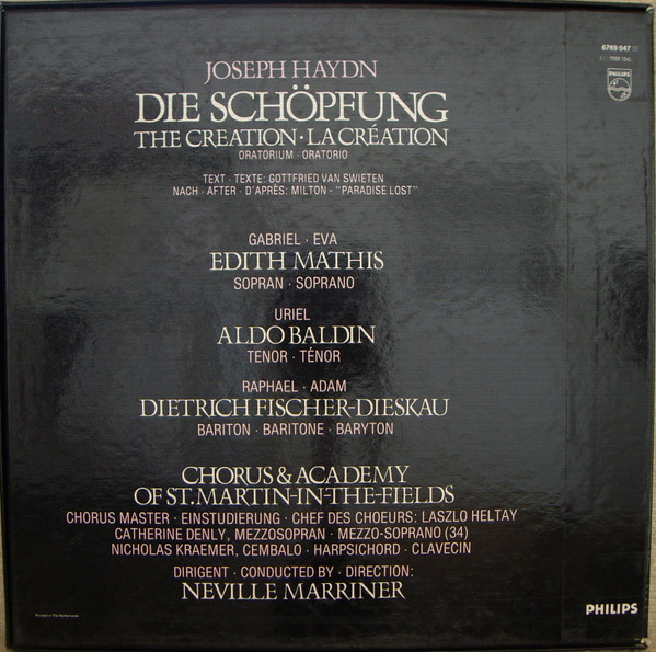Joseph Haydn - Edith Mathis • Dietrich Fischer-Dieskau, Aldo Baldin, Chorus Of St Martin In The Fields & The Academy Of St. Martin-in-the-Fields, Sir Neville Marriner-1