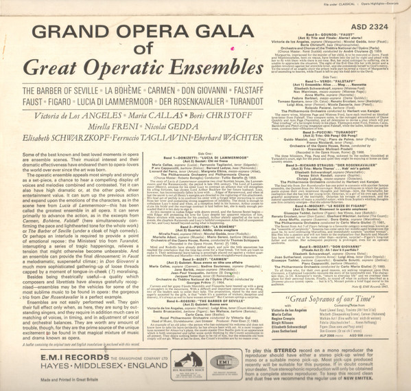 Maria Callas, Boris Christoff, Victoria De Los Angeles, Mirella Freni, Nicolai Gedda, Elisabeth Schwarzkopf, Ferruccio Tagliavini, Eberhard Wächter-1