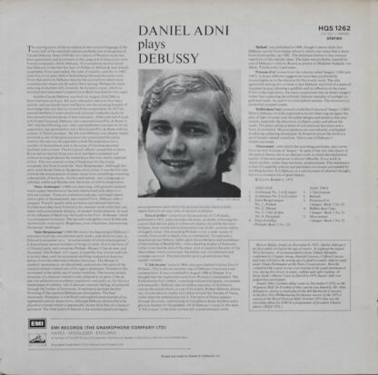 Plays Debussy LP (UK 1971):Daniel Adni - Image 2