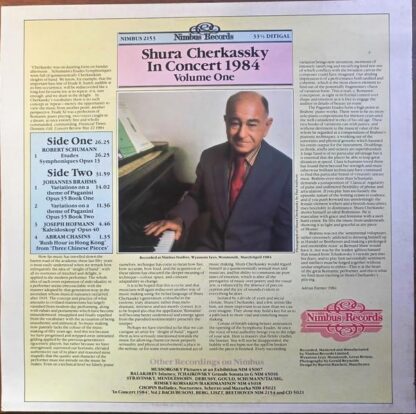 In Concert 1984 LP (UK 1984):Shura Cherkassky - Image 2