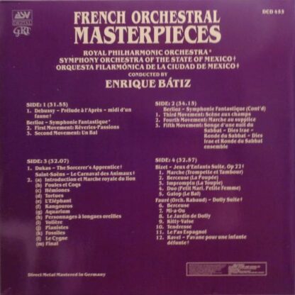 French Orchestral Masterpieces 2xLP (UK 1986):Enrique Batiz - Image 2