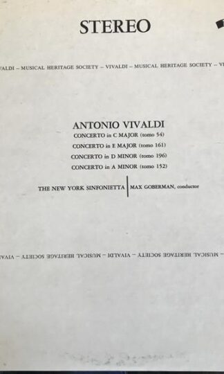 Concertos LP (US):Antonio Vivaldi