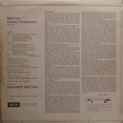 Spring Symphony LP (UK):Benjamin Britten - Image 2