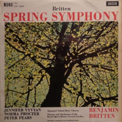Spring Symphony LP (UK):Benjamin Britten