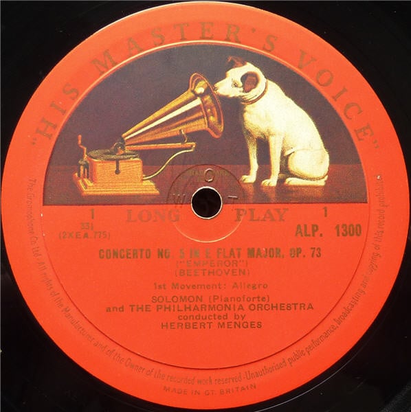 Ludwig van Beethoven, Solomon (6) With The Philharmonia Orchestra Conducted By Herbert Menges-2