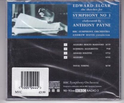 The Sketches For Symphony No. 3 CD:Edward Elgar - Image 2