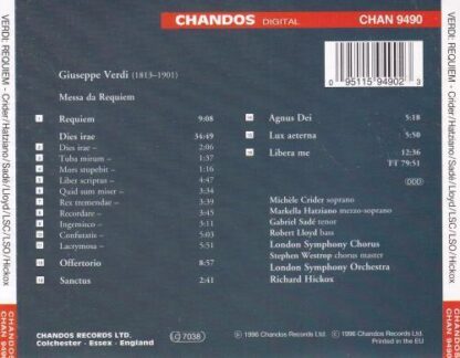 Verdi - Requiem CD:Richard Hickox - Image 2