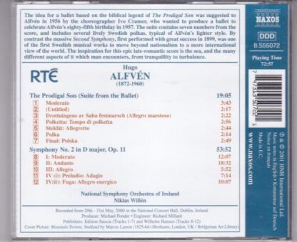 Symphony No. 2 / The Prodigal Son CD:Hugo Alfvén - Image 2