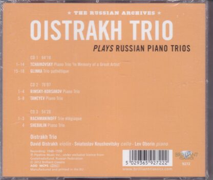 Oistrakh Trio Plays Russian Piano Trios 3xCD:David Oistrakh Trio - Image 2