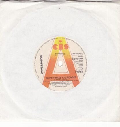 Don't It Make You Wonder 7":Dave Mason