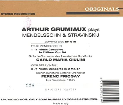 Arthur Grumiaux - Felix Mendelssohn-Bartholdy / Igor Stravinsky-1