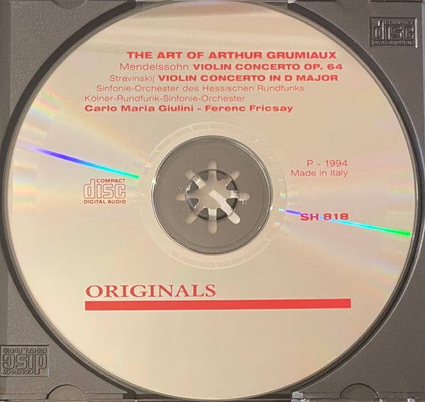 Arthur Grumiaux - Felix Mendelssohn-Bartholdy / Igor Stravinsky-2