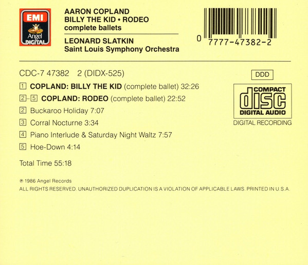 Aaron Copland - Leonard Slatkin, Saint Louis Symphony Orchestra-1