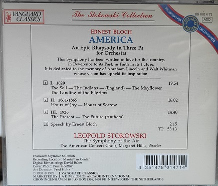 Ernest Bloch - Leopold Stokowski, Symphony Of The Air, The American Concert Choir, Margaret Hillis-1