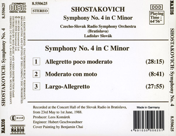 Dmitri Shostakovich, Slovak Radio Symphony Orchestra, Ladislav Slovák-1