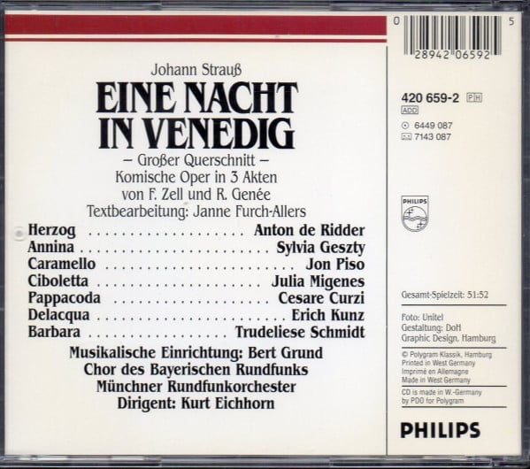 Johann Strauss Jr., Sylvia Geszty • Julia Migenes • Trudeliese Schmidt • Ion Piso • Anton de Ridder • Cesare Curzi • Erich Kunz-2