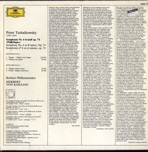 Pyotr Ilyich Tchaikovsky, Berliner Philharmoniker, Herbert Von Karajan-1