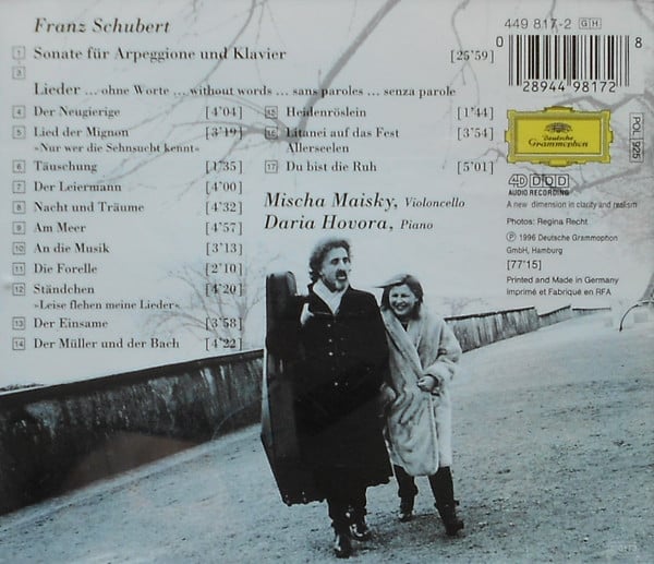 Franz Schubert, Mischa Maisky, Daria Hovora-1
