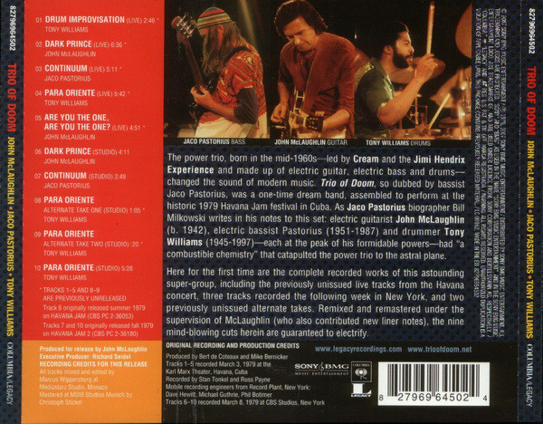 Trio Of Doom, John McLaughlin, Jaco Pastorius, Anthony Williams-1