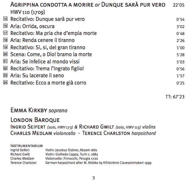 Georg Friedrich Händel, Emma Kirkby, London Baroque-3