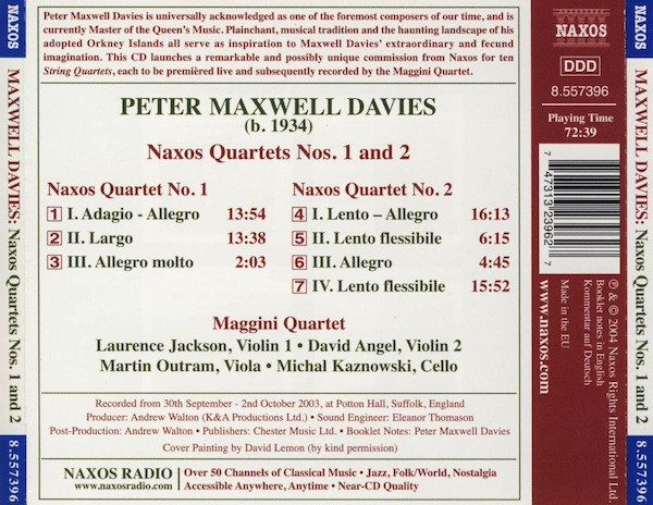 Peter Maxwell Davies - The Maggini Quartet-1